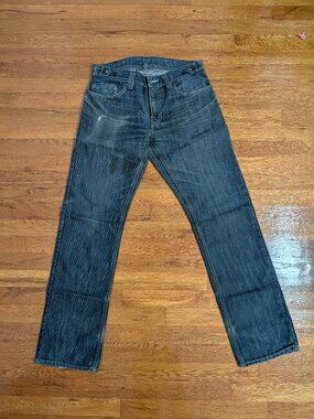 Levis 514 Denim Jeans Mens 31x32 Dark Wash Blue Straight